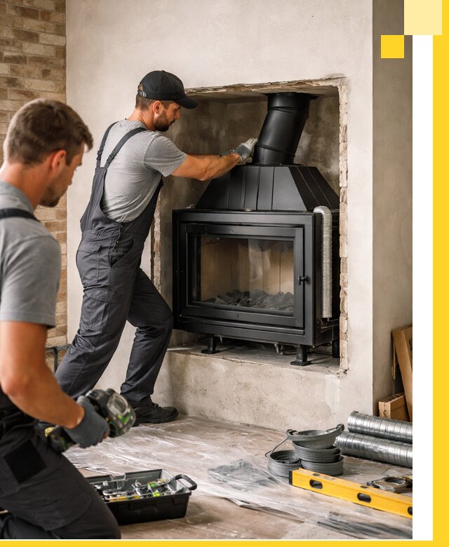 Установка каминных топок в Ярцеве: монтаж, подключение