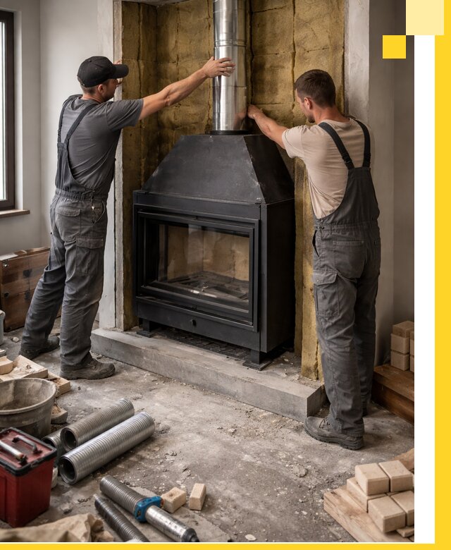 Изготовление и монтаж закрытых каминов в Ярцеве под ключ