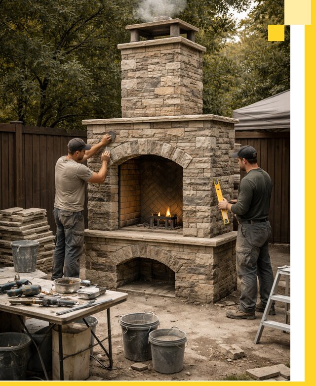 Проектирование и установка уличных каминов в Ярцеве