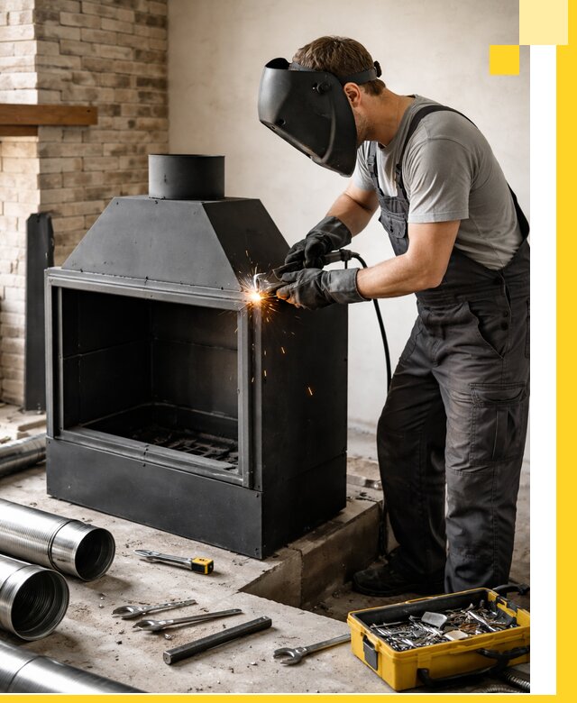 Продажа и установка металлических каминов в Ярцеве под ключ