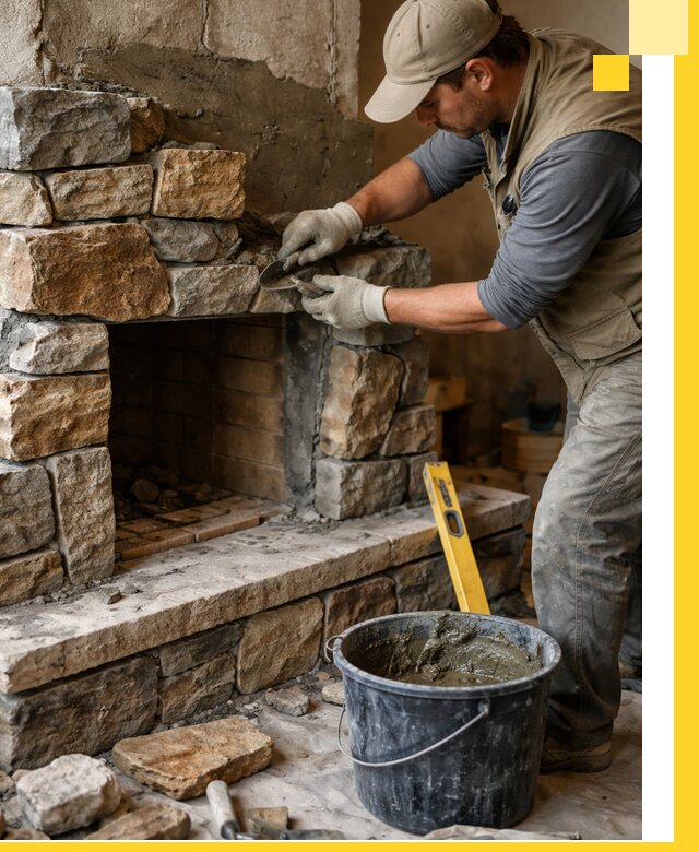 Изготовление и установка каменных каминов под ключ в Ярцеве