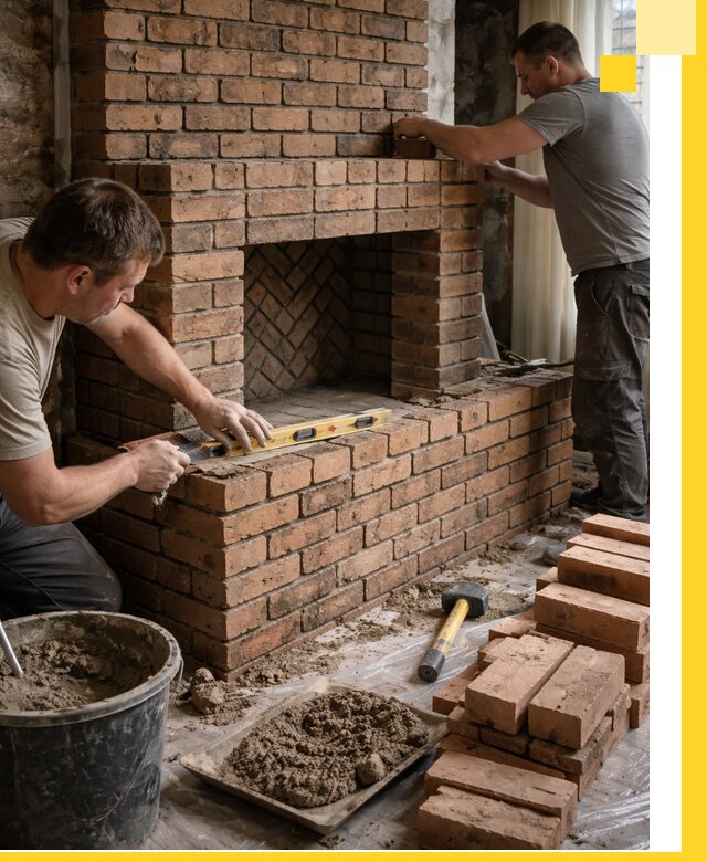 Изготовление и установка кирпичных каминов в Ярцеве