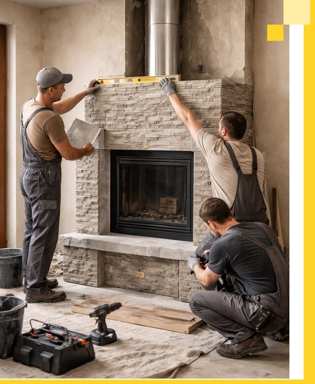 Профессиональный монтаж каминов под ключ в Ярцеве для дома