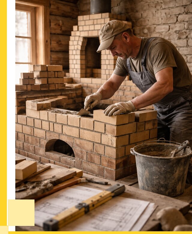 Кладка печей из кирпича в Ярцеве цены от 30522 р. - ЭриданРцв