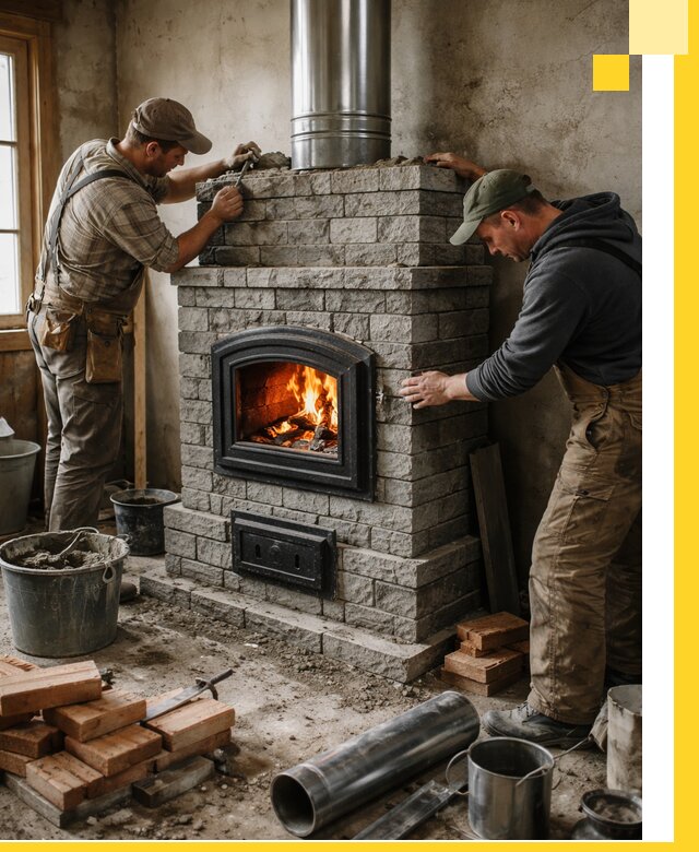 Производство, поставка и монтаж дровяных печей в Ярцеве