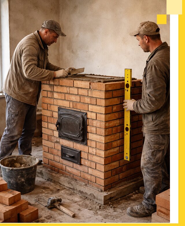 Отопительные печи под ключ в Ярцеве, установка и сборка