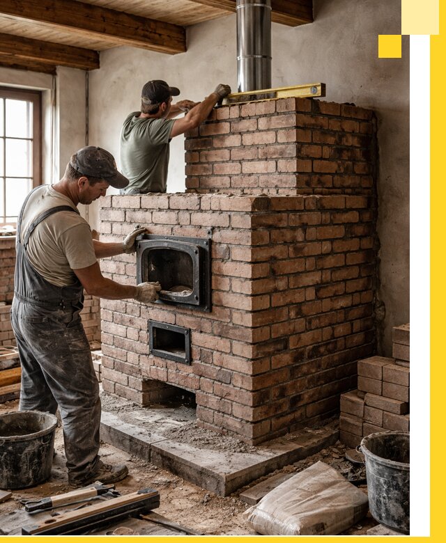 Печи для загородного дома под ключ в Ярцеве — монтаж и сервис