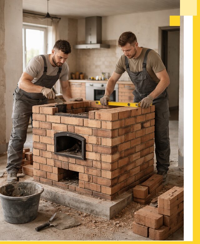 Установка и монтаж печей в частном доме в Ярцеве под ключ