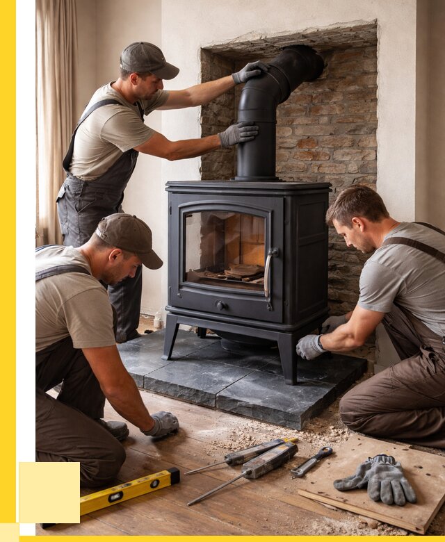 Монтаж печи камина в частном доме в Ярцеве от 25435 р. | ЭриданРцв