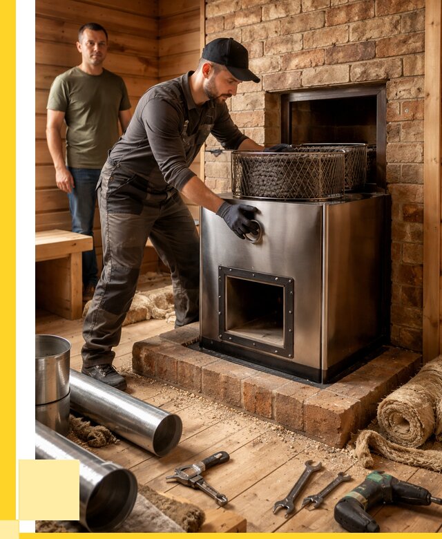 Монтаж банных печей под ключ в Ярцеве от 18313 р., ЭриданРцв