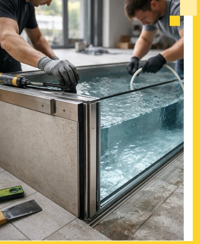 Проектирование и монтаж стеклянных бассейнов в Ярцеве