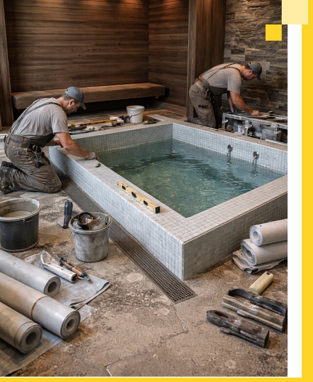 Установка и строительство бассейнов для сауны в Ярцеве