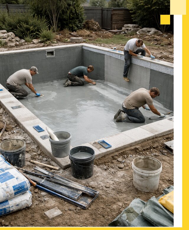 Изготовление и монтаж чаши бассейна под ключ в Ярцеве