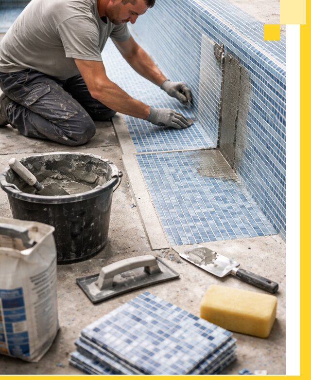 Укладка и ремонт мозаики для бассейнов под ключ в Ярцеве