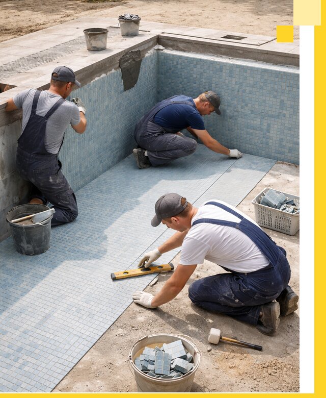 Укладка и установка плитки для бассейнов под ключ в Ярцеве