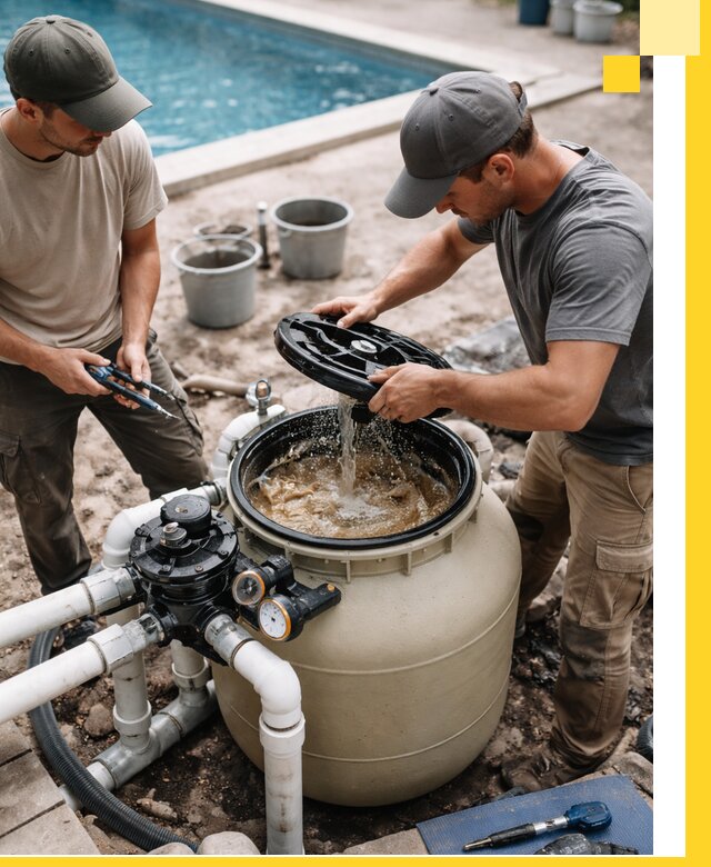 Установка и обслуживание песочных фильтров для бассейнов в Ярцеве