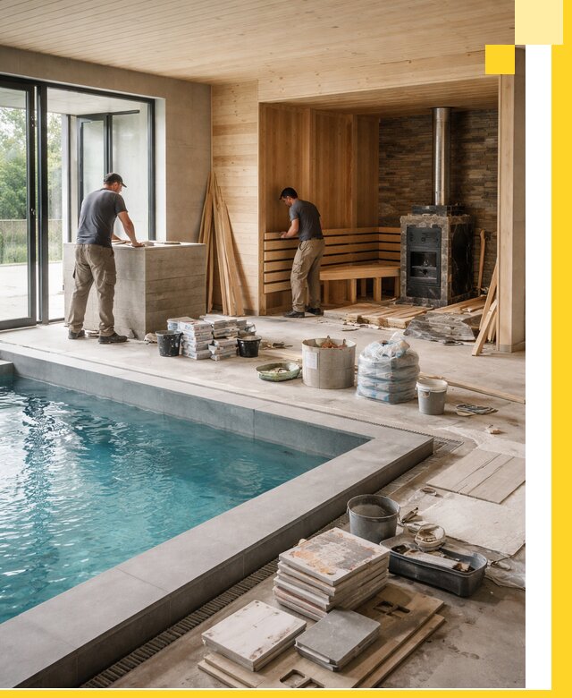 Проектирование и строительство бань с бассейном в Ярцеве