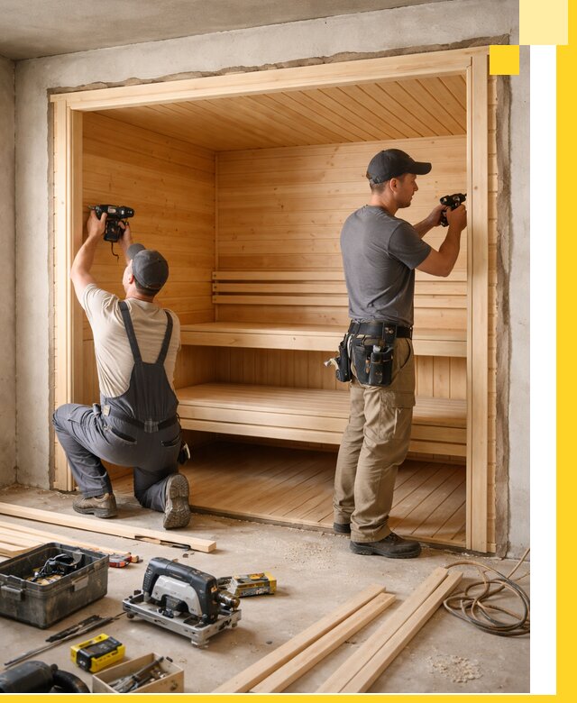 Монтаж саун под ключ в Ярцеве — проектирование и установка