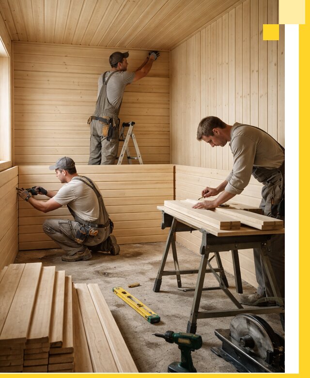 Обшивка саун в Ярцеве из натуральной древесины под ключ