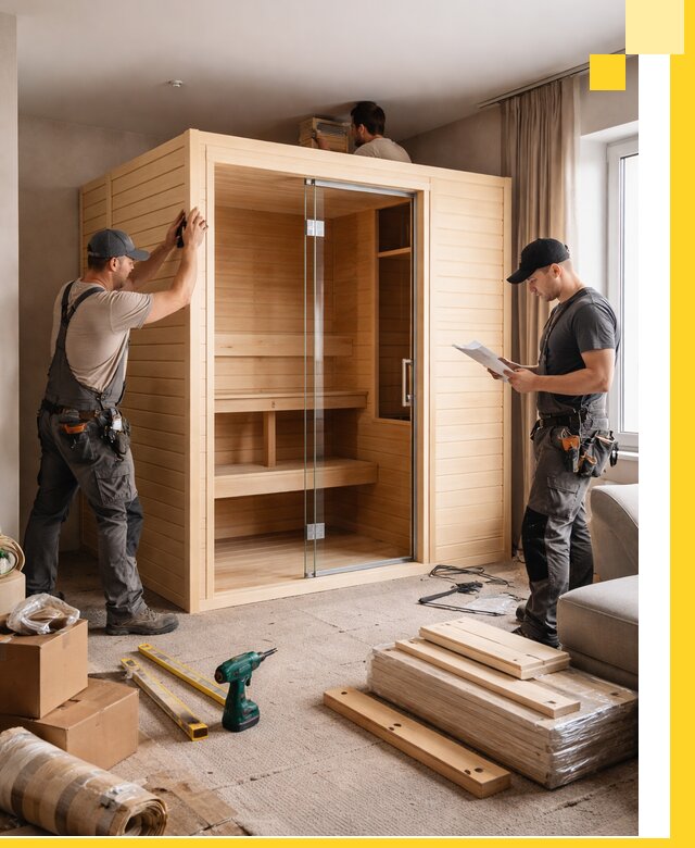 Установка и благоустройство саун в квартире в Ярцеве