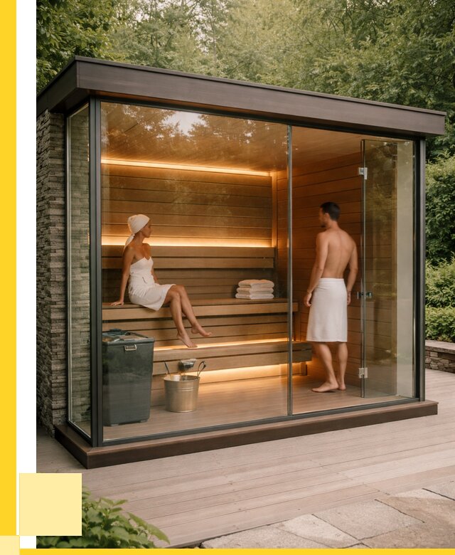 Сауна стеклянная и двери для сауны в Ярцеве от 254350 р. | ЭриданРцв