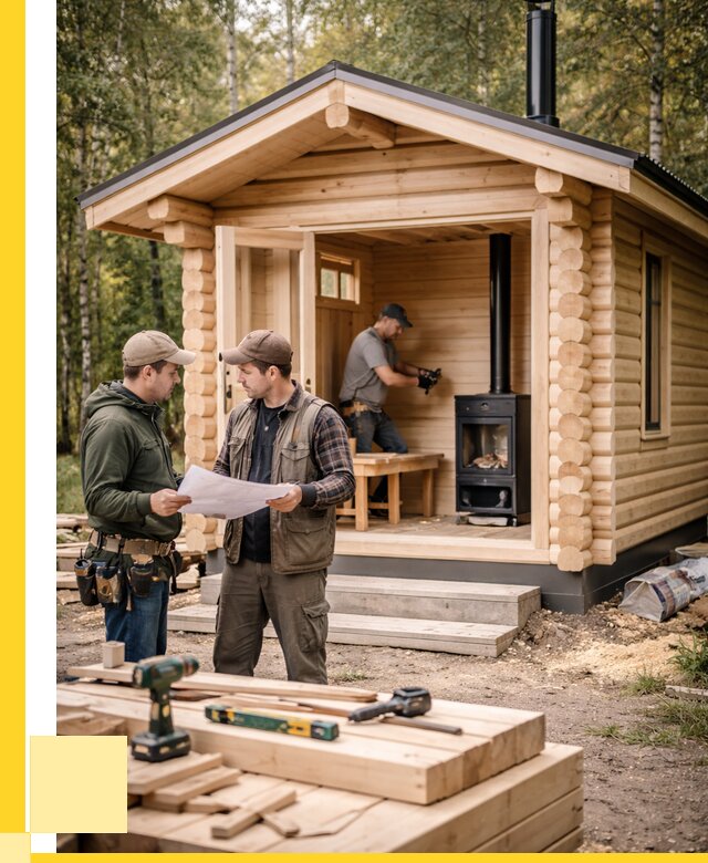 Монтаж бань под ключ в Ярцеве — от 203480 р. | ЭриданРцв