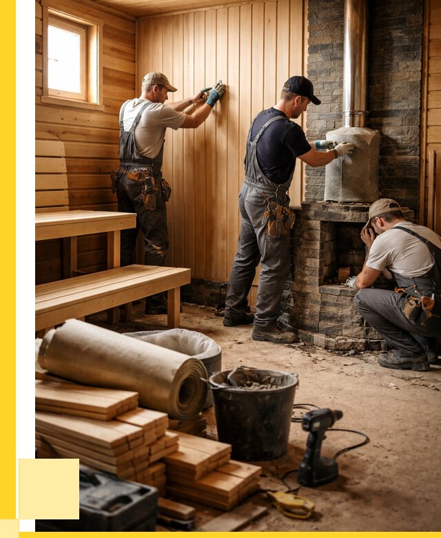 Ремонт бань под ключ в Ярцеве от 45783 р. | ЭриданРцв