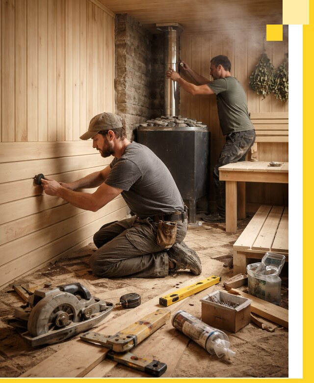 Полное строительство и оснащение парных под ключ в Ярцеве