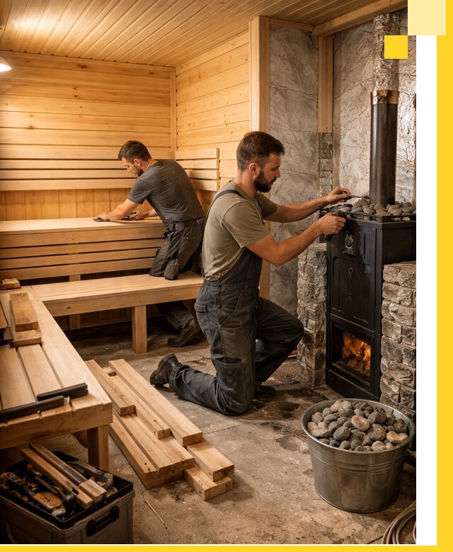 Дизайн и строительство интерьеров бань под ключ в Ярцеве