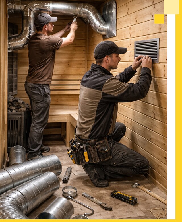 Проектирование и монтаж вентиляции бани в Ярцеве под ключ