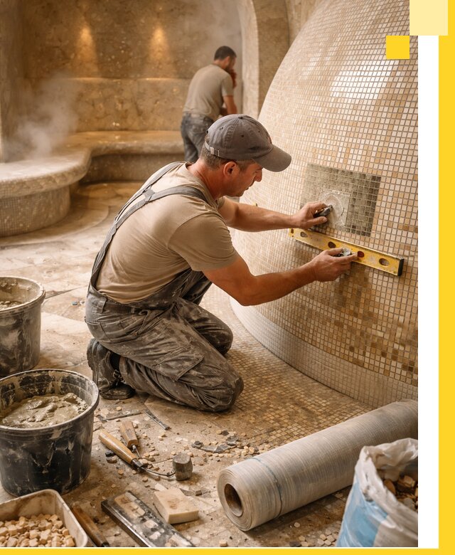 Хамам под ключ в Ярцеве: проектирование, строительство, отделка