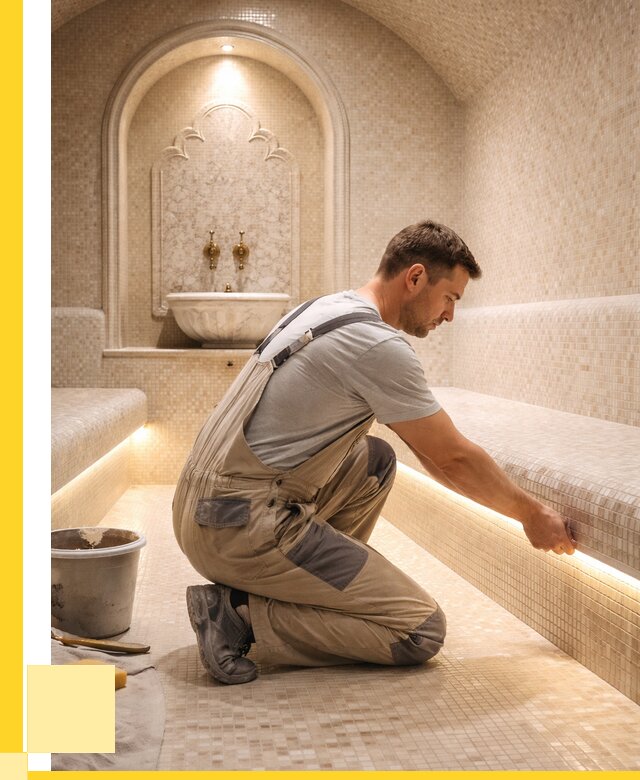 Отделка хамамов под ключ в Ярцеве от 5596 р. | ЭриданРцв