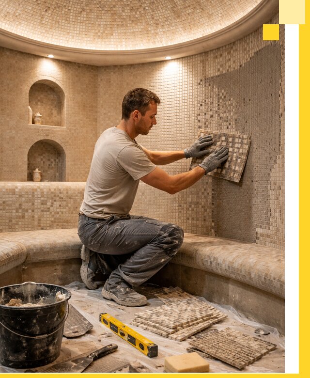 Устройство и монтаж домашнего хамама под ключ в Ярцеве