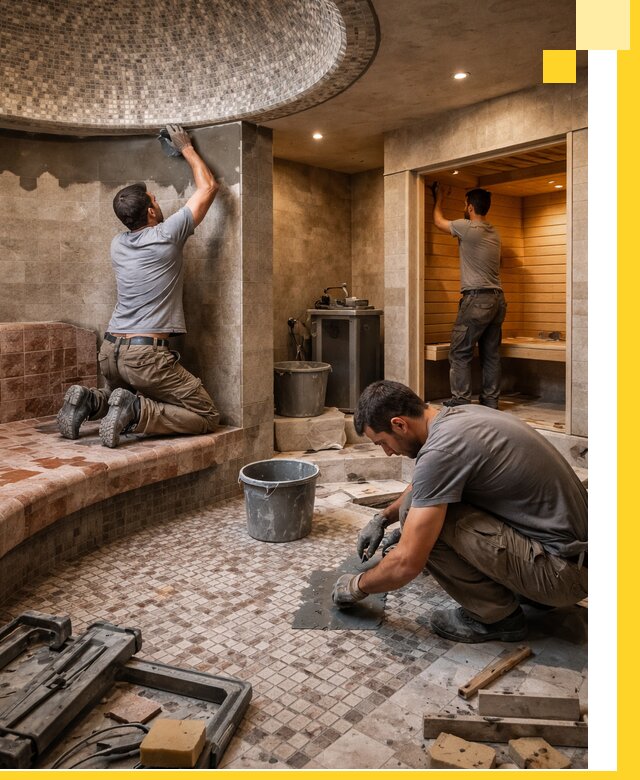 Проект и строительство хамама бани и сауны под ключ в Ярцеве