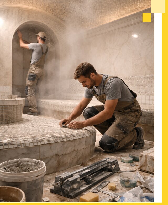 Профессиональный дизайн хамама и SPA под ключ в Ярцеве