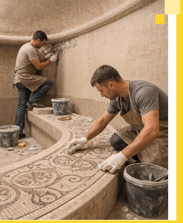 Плитка для хамама в Ярцеве, укладка, подбор и поставка